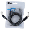 Cabo USB-A para USB-C 100W