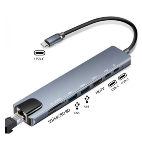 Station Portátil USB-C 8 em 1