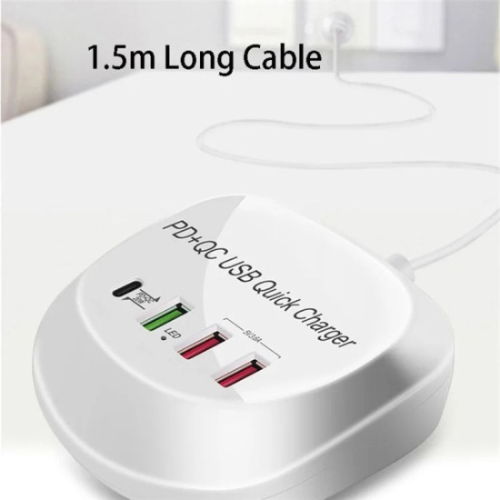 Carregador Rápido PD+QC USB WLX-T3P 40W