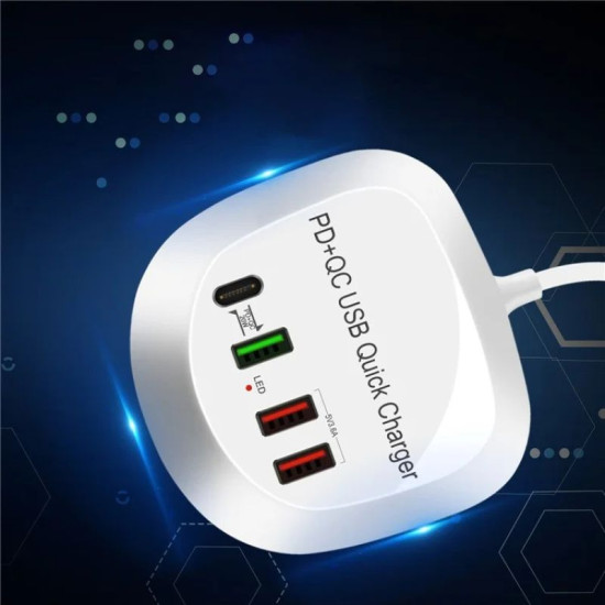 Carregador Rápido PD+QC USB WLX-T3P 40W