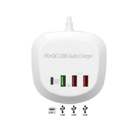Carregador Rápido PD+QC USB WLX-T3P 40W