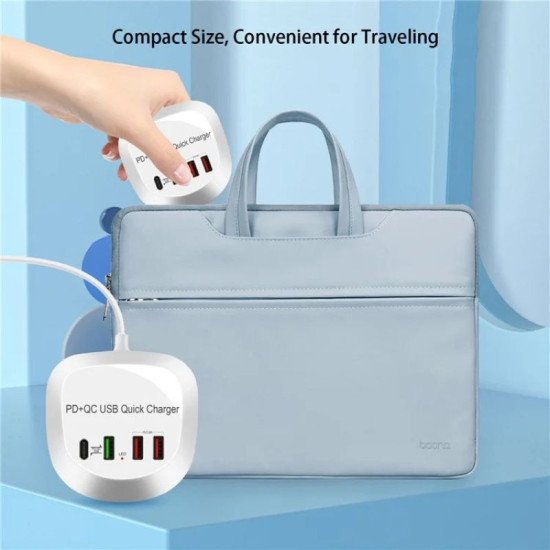 Carregador Rápido PD+QC USB WLX-T3P 40W