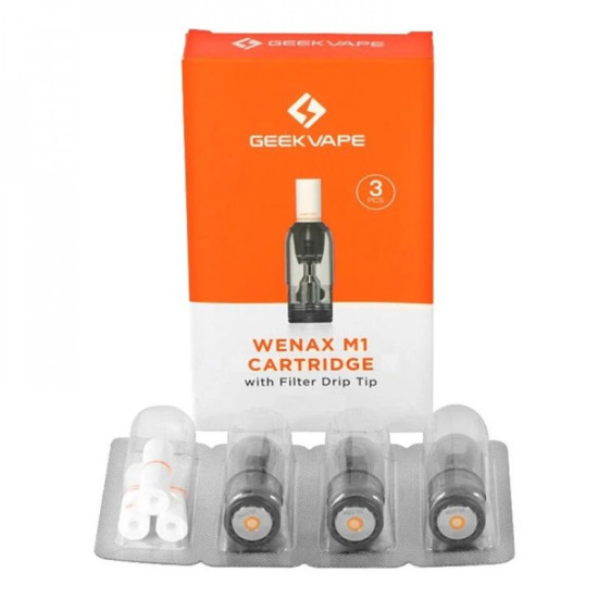 GeekVape Wenax M Cartucho com Resistência + Filtro (Pack 3)